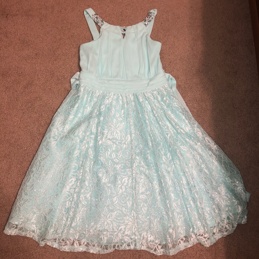 Minty green formal dress